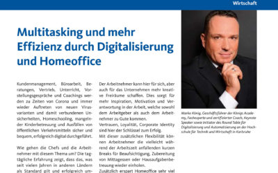 Multitasking und mehr Effizienz durch Digitalisierung und Homeoffice